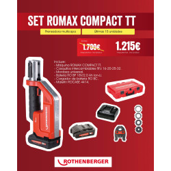 Set máquina de prensar tubos ROMAX Compact TT + mordazas + bateria + maletin