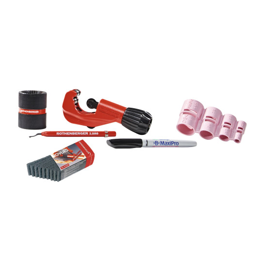 Set mordazas Rothenberger Compact B Maxi Pro 1/4"-1.1/8"  + Set herramientas 2