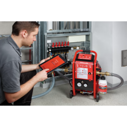 Compresor de limpieza por barrido ROPULS eDM + inyector + reductor 2bar+ 6 botes limpieza de suelos radiantes