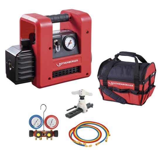 EASY PACK R32 para sistemas de refrigeración y A/A con bomba de vacío