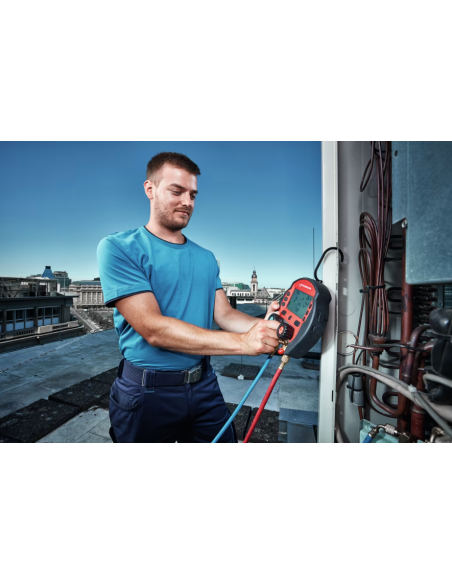 Manómetro digital aire acondicionado ROCOOL 600 + Termómetro pinza + Manómetro Digital + con 2 sensores de T y módulo red box