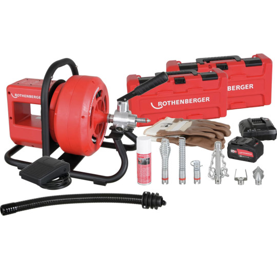 RODRUM VARIOCLEAN, desatascadora a batería rothenberger 2
