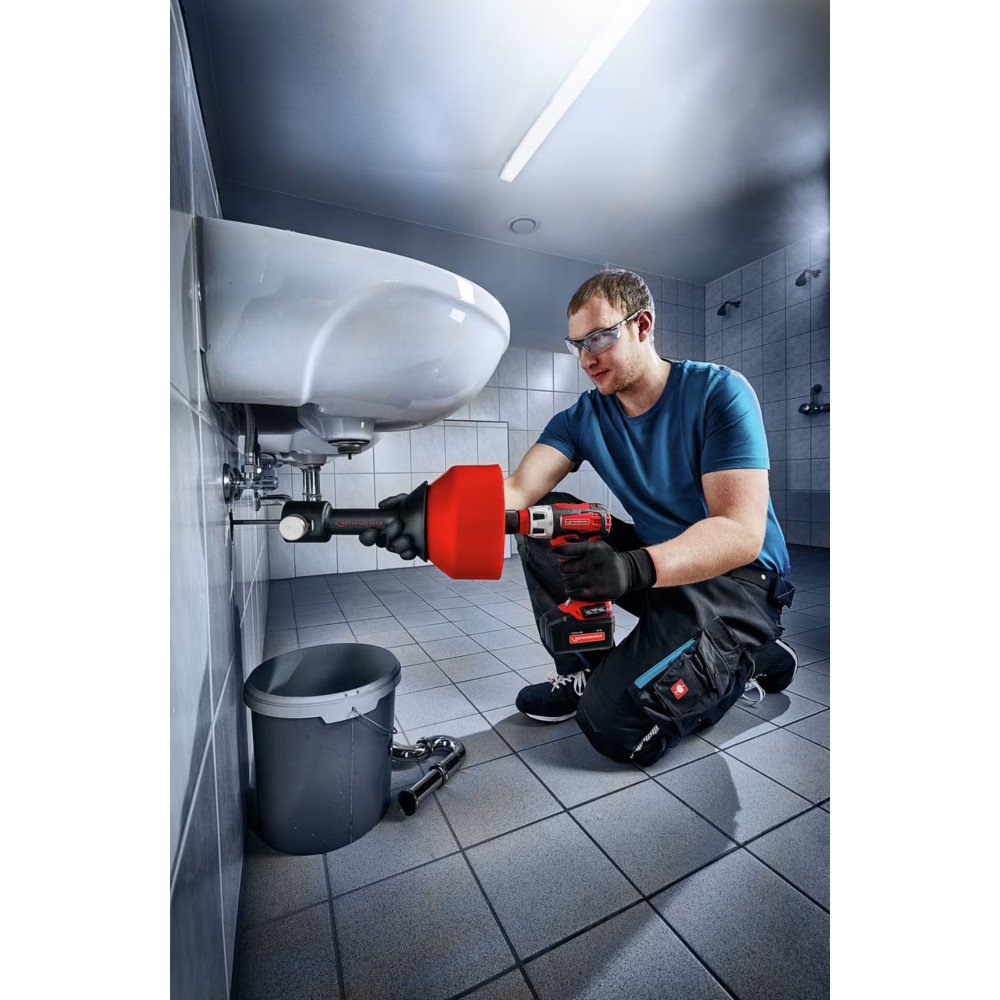 Desatascadora de espirales ROSPIMATIC CL con espiral Ø 8 mm - 7,5 m