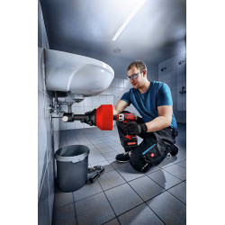 Desatascadora de espirales ROSPIMATIC CL con espiral Ø 8 mm - 7,5 m