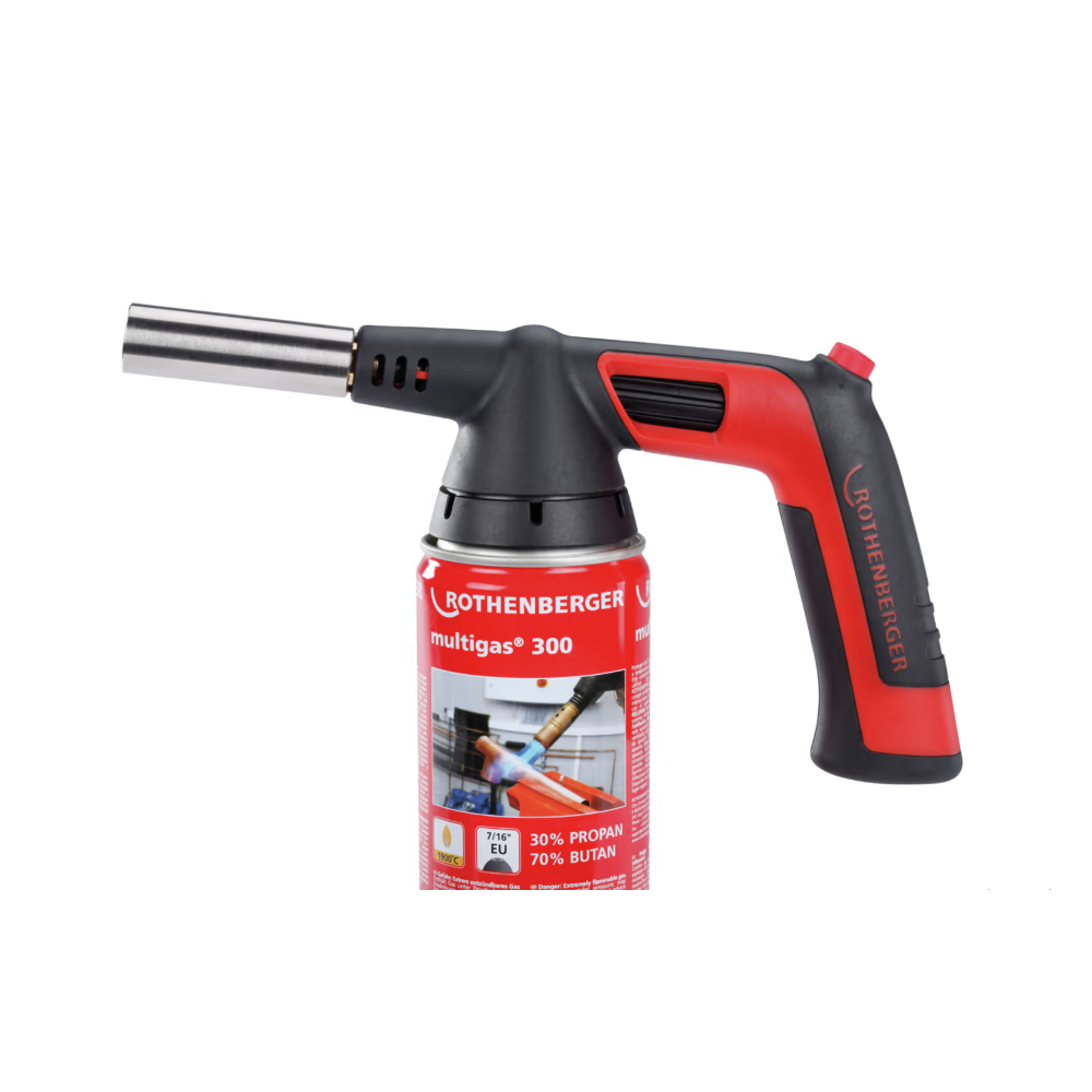 Set soplete ROFIRE PIEZO 7/16"EU + 3 botellas Multigas 300
