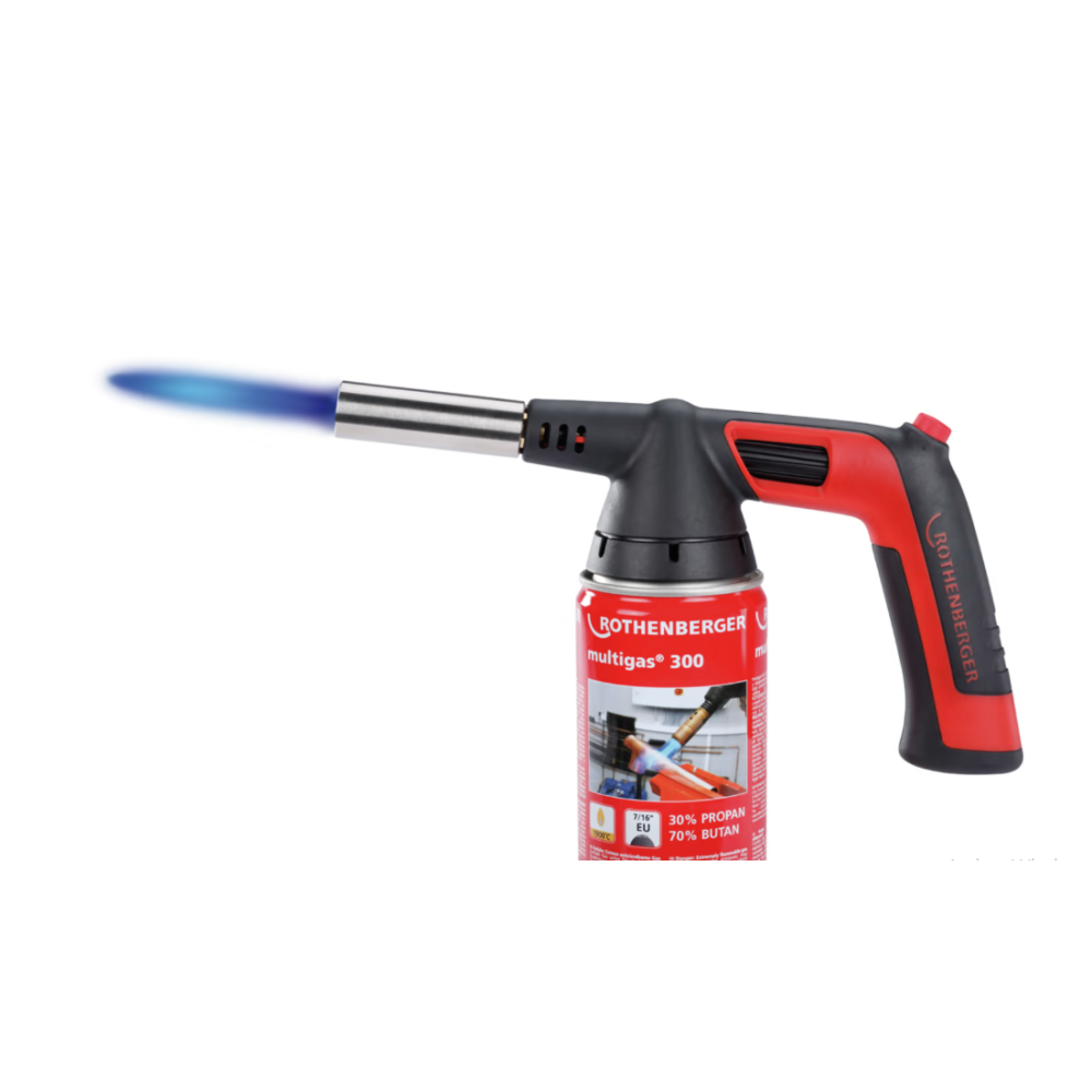 Set soplete ROFIRE PIEZO 7/16"EU + 3 botellas Multigas 300