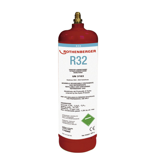 Botella de gas refrigerante R32