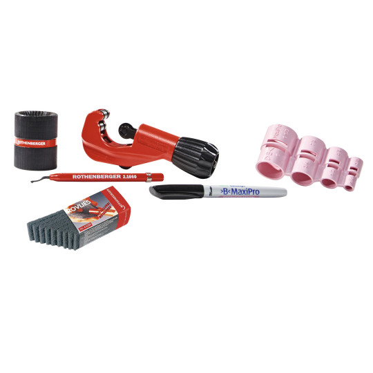 Set Prensadora de tubos multicapa ROMAX 4000 AMPShare B Maxi Pro + 8 mordazas 1/4" hasta 1.1/8" 2
