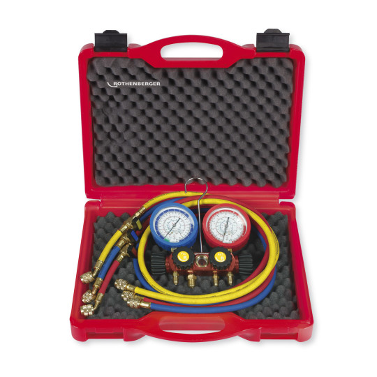 Set de manómetros de 2 vías, mangueras "Estándar"