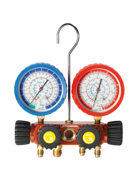 Set de manómetros de 4 vías, mangueras "Estándar" R410A