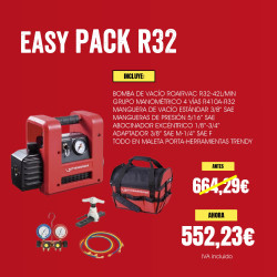 EASY PACK R32 para sistemas de refrigeración y A/A con bomba de vacío